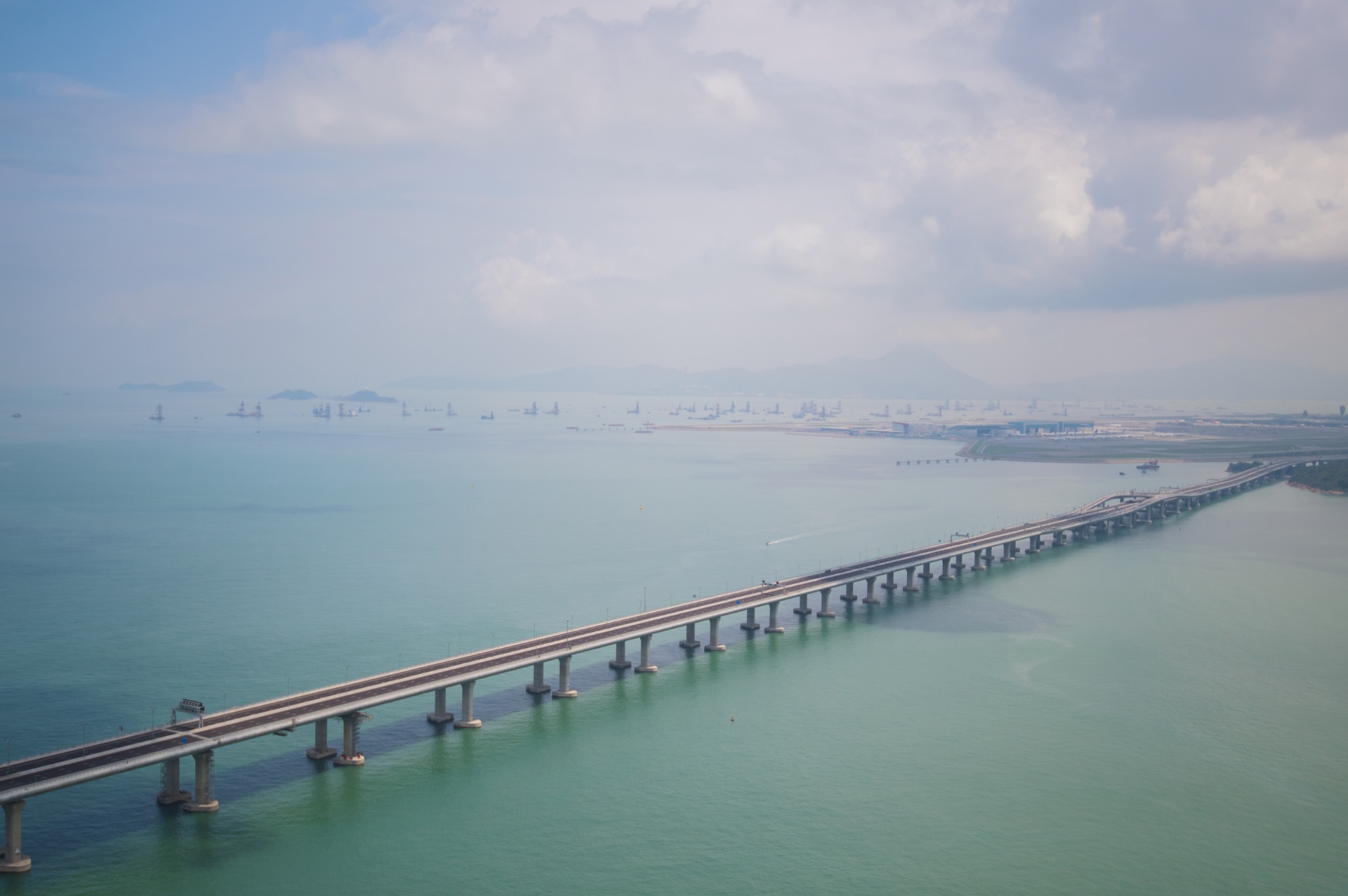 aerial view of the bridge