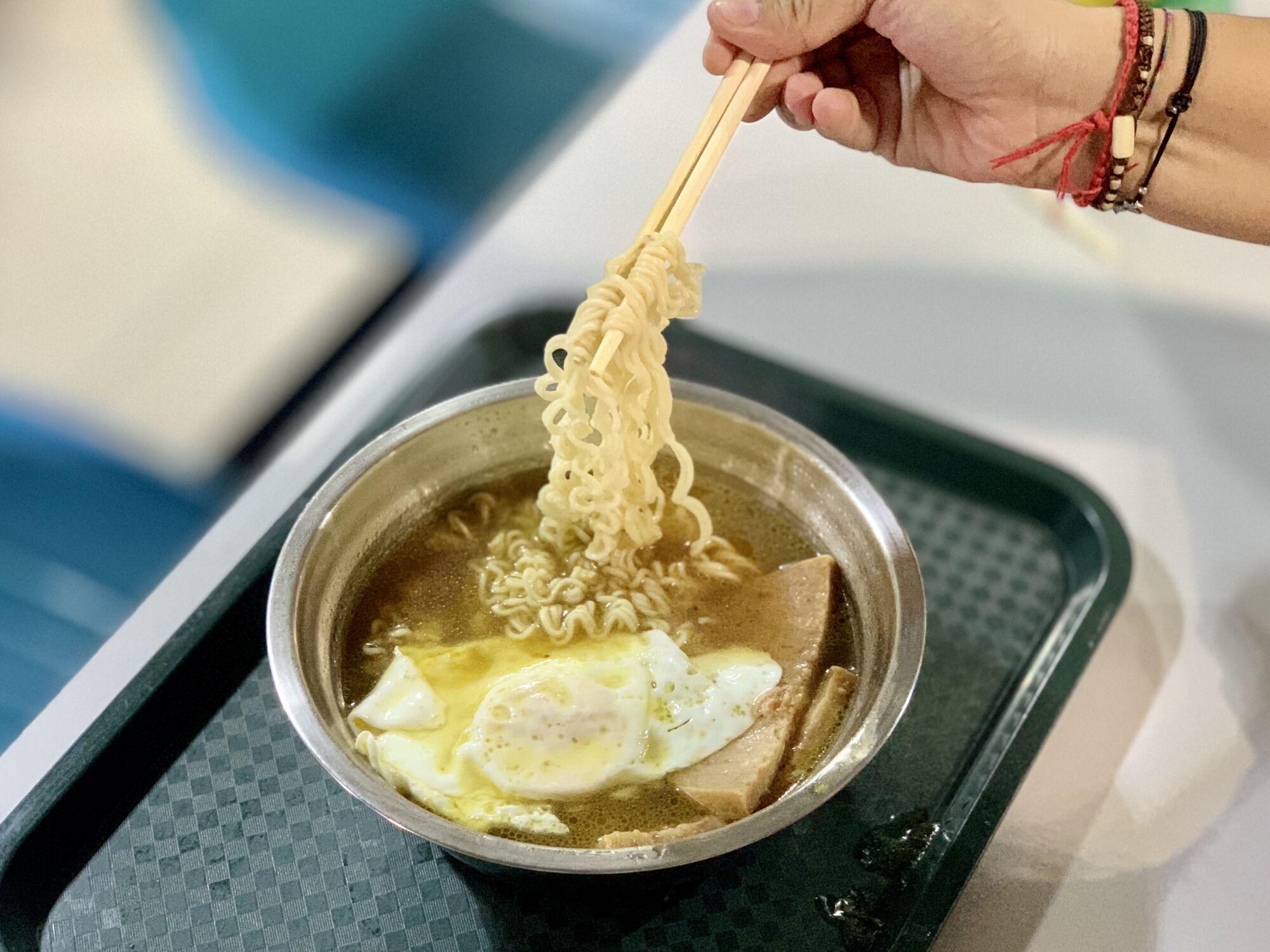 Noodles with Preserved Meat and Egg Iao Hon Market Macau Lifestyle