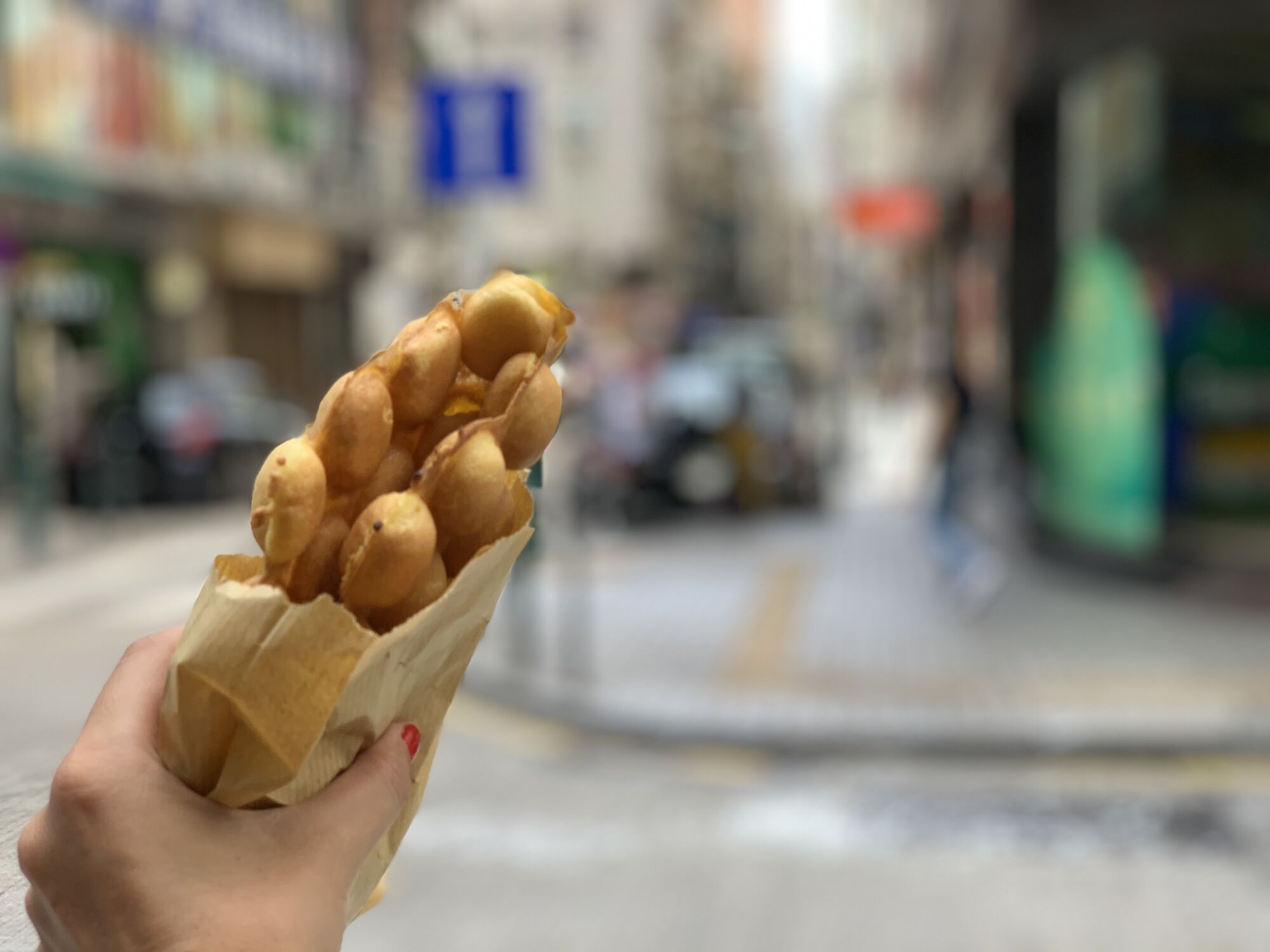 Waffles with Blurry Background from Waffles Shop at Almirante Costa Cabral Macau Lifestyle